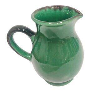 Vtg Pierre Deux Le Poet Laval France Glazed Pitcher Jar Green Handmade 7x5x7"